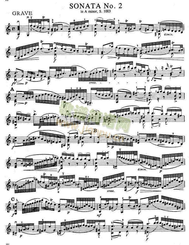 巴赫《六首小提琴无伴奏奏鸣曲及组曲》☆续2（1-6）