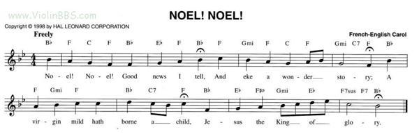 129.NOEL！NOEL！简谱小提琴版,入门独奏曲谱图片五线谱