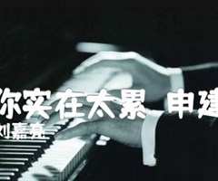 爱你实在太累（申建版）吉他谱_刘嘉亮_D调_原版指弹吉他简谱