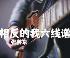 《相反的我六线谱吉他谱》_张芸京_吉他图片谱3张