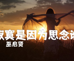 寂寞是因为思念谁吉他谱_巫启贤_带原版指弹前奏_C调_原版吉他简谱