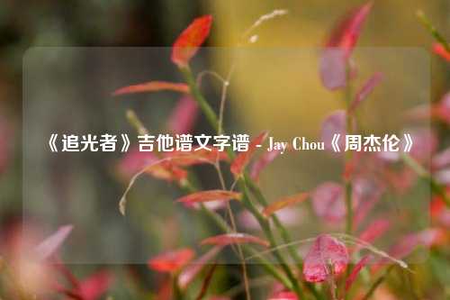  《追光者》吉他谱文字谱 - Jay Chou《周杰伦》