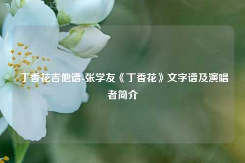  丁香花吉他谱-张学友《丁香花》文字谱及演唱者简介