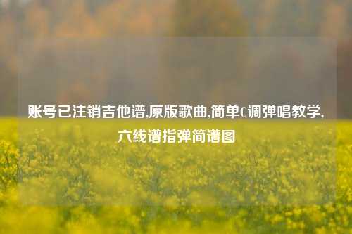 账号已注销吉他谱,原版歌曲,简单C调弹唱教学,六线谱指弹简谱图
